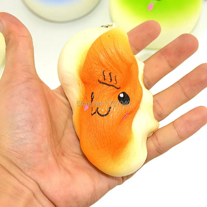15 Шт./лот 10 см Джамбо Squishy Мягкая Каваи Onsen Смайлик Хлеб Крем Ароматические Оптовые