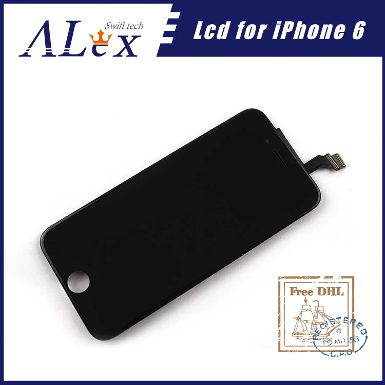 Белый ЖК дисплей oem для iphone6 6G 10 шт. сменный 4 7 дюйма кодирующий преобразователь