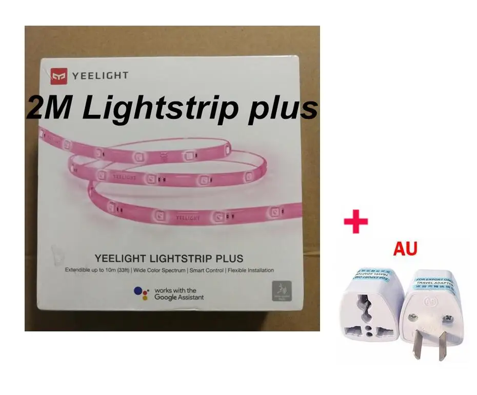 Xiaomi Yeelight RGB умный светодиодный светильник, полоса плюс WiFi Пульт дистанционного управления, 16 миллионов цветов, гибкие интеллектуальные сцены - Цвет: add AU plug