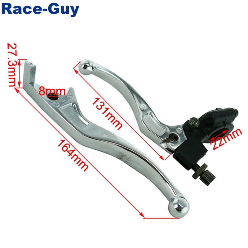 Серебряный рычаг сцепления для китайского CRF50 CRF70 SSR KLX110 Thumpstar Kayo Pit Dirt Trail Bike 50cc 70cc