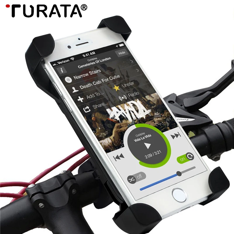 TURATA 360 Вращающийся держатель для телефона на велосипед руль iphone 6 6S 7 Plus huawei P8 P9