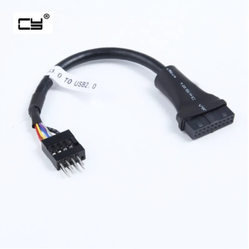 Новый 15 см USB 3 0 20pin Корпус Мужской к материнской плате 2 9pin Женский Кабель адаптер