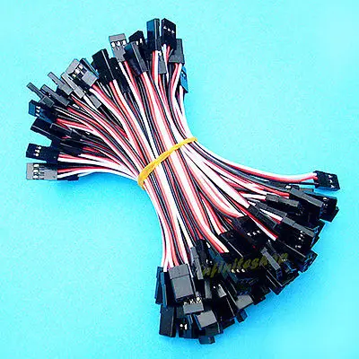 

100Pcs x Male to Male Servo Extension Cord Lead 10cm Wire Connector Cable