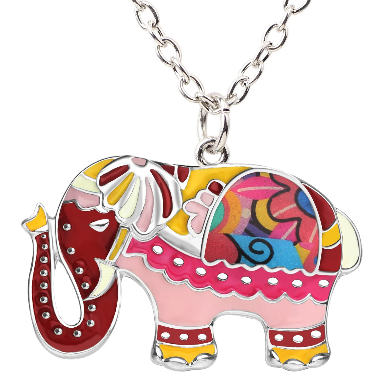 Оригинальный эмалированный аниме-Слон WEVENI ожерелье подвеска цепь чокер
