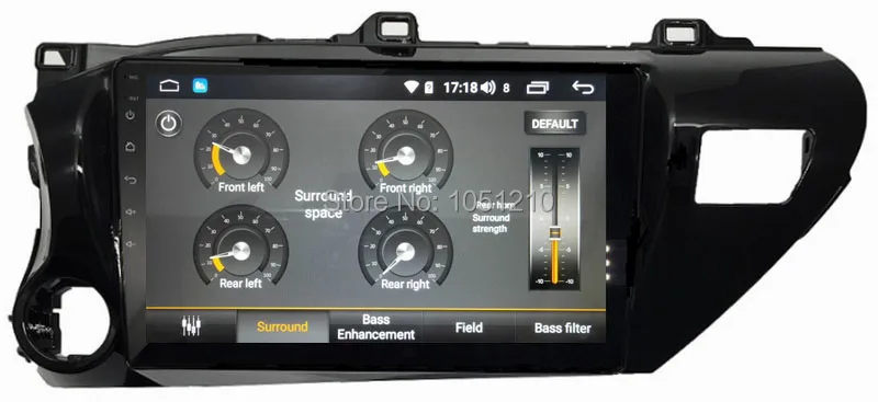 Ouchuangbo android 10 gps авто радио медиаплеер для Hilux 2015-2018 Поддержка 8 ядер 1 дюймов |