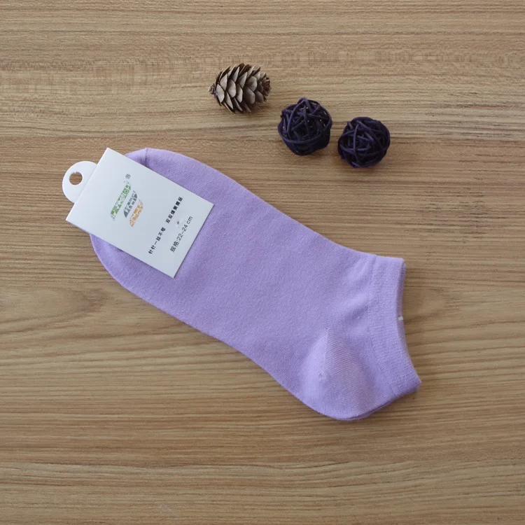 Light purple Летние хлопковые носки-лодочки ярких цветов для женщин; короткие носки с закрытым носком; женские модные короткие носки; 8 пар/лот - Цвет: Light purple