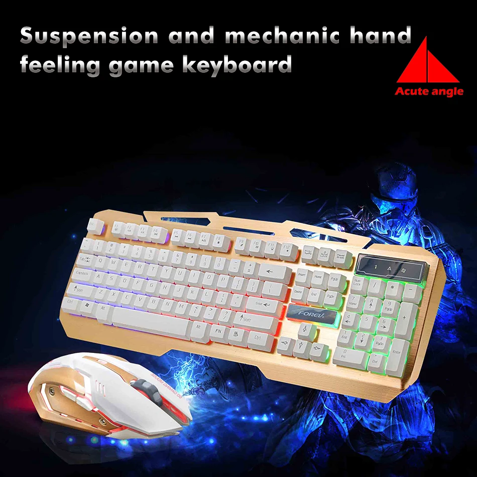 Проводная мышь комбинированный комплект клавиатура + USB 4800 Точек на дюйм Игры