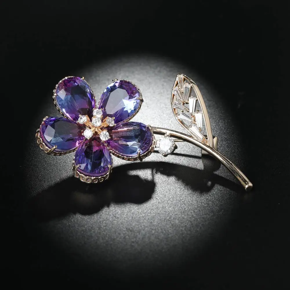 Новинка MECHOSEN элегантная форма в виде цветка броши блестящие полностью