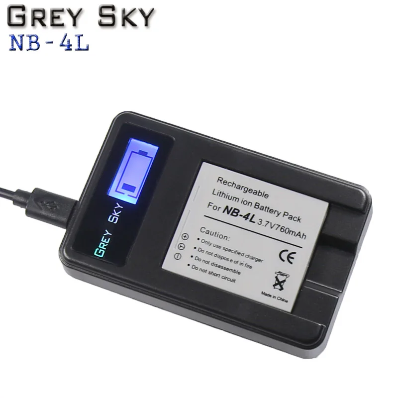 NB-4L NB 4L NB4L литий-ионных батарей+ ЖК-дисплей USB Зарядное устройство для Цифрового Фотоаппарата Canon IXUS 60 65 80 75 100 I20 110 115 120 130 117 220 225