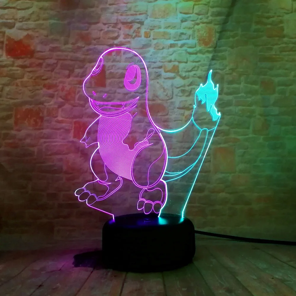 Горячая Распродажа японские Мультяшные Покемоны Go игры 3D USB Светодиодная лампа с
