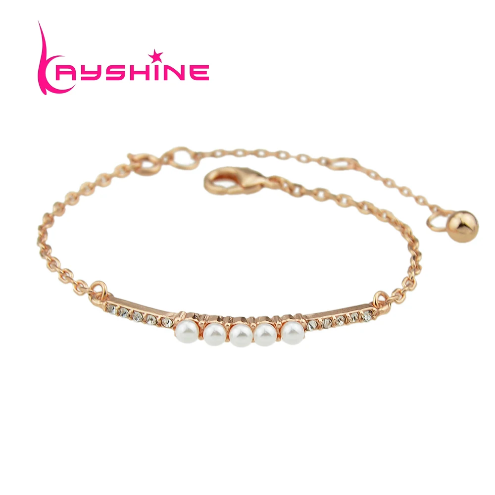 Kayshine Элитный бренд Для женщин изделия из розового золота Цвет цепь с горный