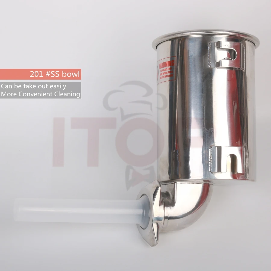 ITOP 3L двойная скорость руководство колбасы шприцы красное мясо наполнители для пищевых продуктов из нержавеющей стали колбаса машина с 4 воронками