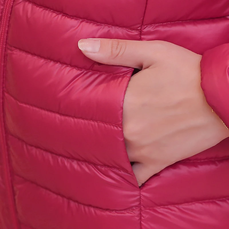 2018 зимние Для женщин Легкий Packable Down Jacket верхняя одежда пуховик вниз пальто |