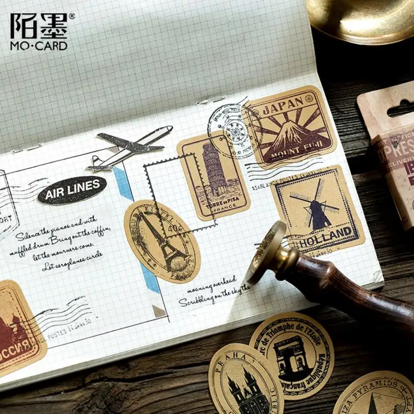 46 шт./упак. в винтажном стиле Для путешествий знаменитое здание мини бумажный