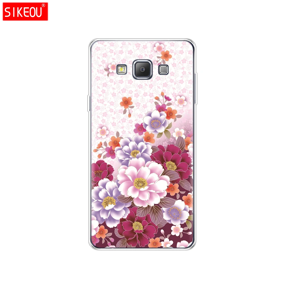 61822 Силиконовый чехол для Samsung Galaxy A3 A3 A5 A7 A500 A510 A520 A300 A310 A320 A700 A710 A720 и изображениями красочного цветка розы пиона - Цвет: 61822