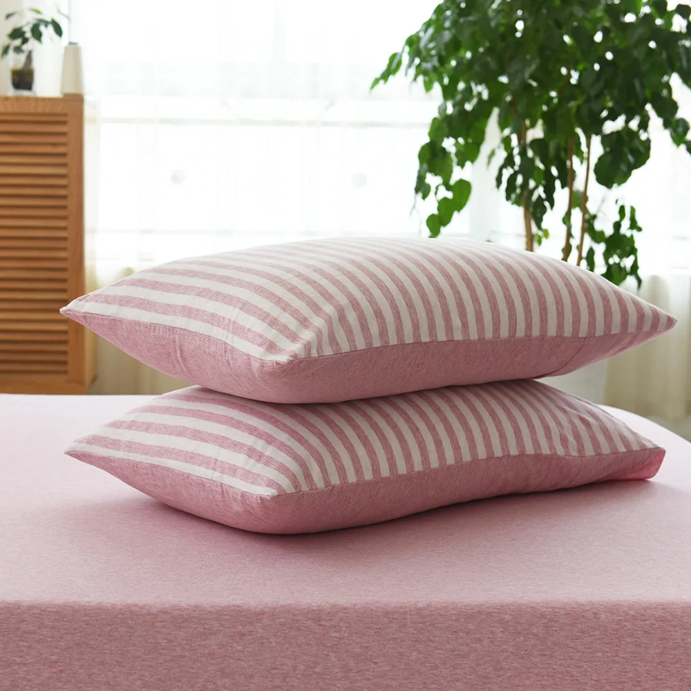 100% хлопок наволочка одноцветная подушка в полоску|Наволочка| |