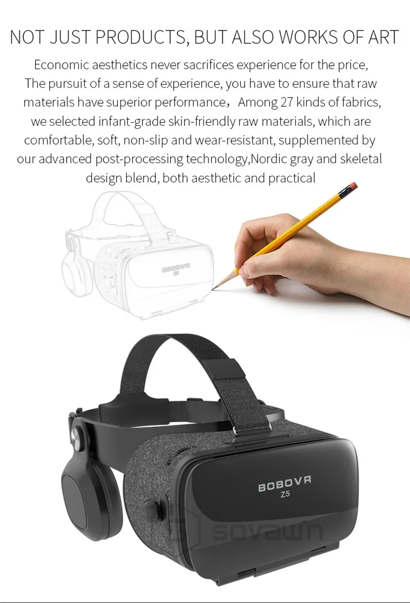 Bobovr Z5 3D VR Очки виртуальной реальности очки погружения Android 120 FOV Google Cardboard шлем для 4-6,2 'смартфон
