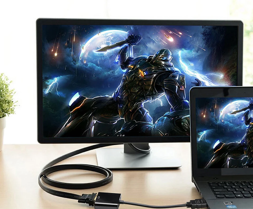 QGeeM HDMI к VGA адаптер цифро-аналоговый видео аудио конвертер кабель 1080p для Xbox 360 PS3 PS4 ПК ноутбук ТВ коробка проектор