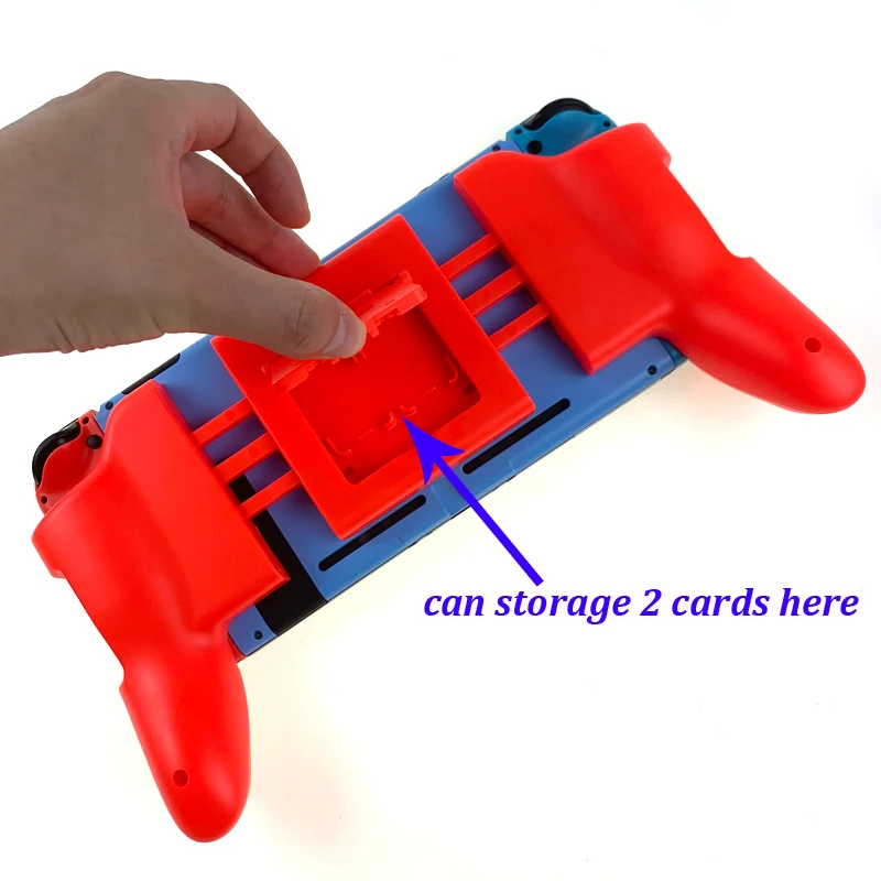 Black Stretch Clip for Nintend Switch Multifunction Gamepad Console Grip with Foldable Joystick 2 Game Card Storage socket | Электроника
