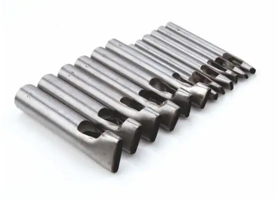 Купить 12 шт./компл., кожаный дырокол, Овальный Угол, интервал между лентами, инструменты для пробивки, сделай сам, ремесло, дырокол, инструмент для бу...