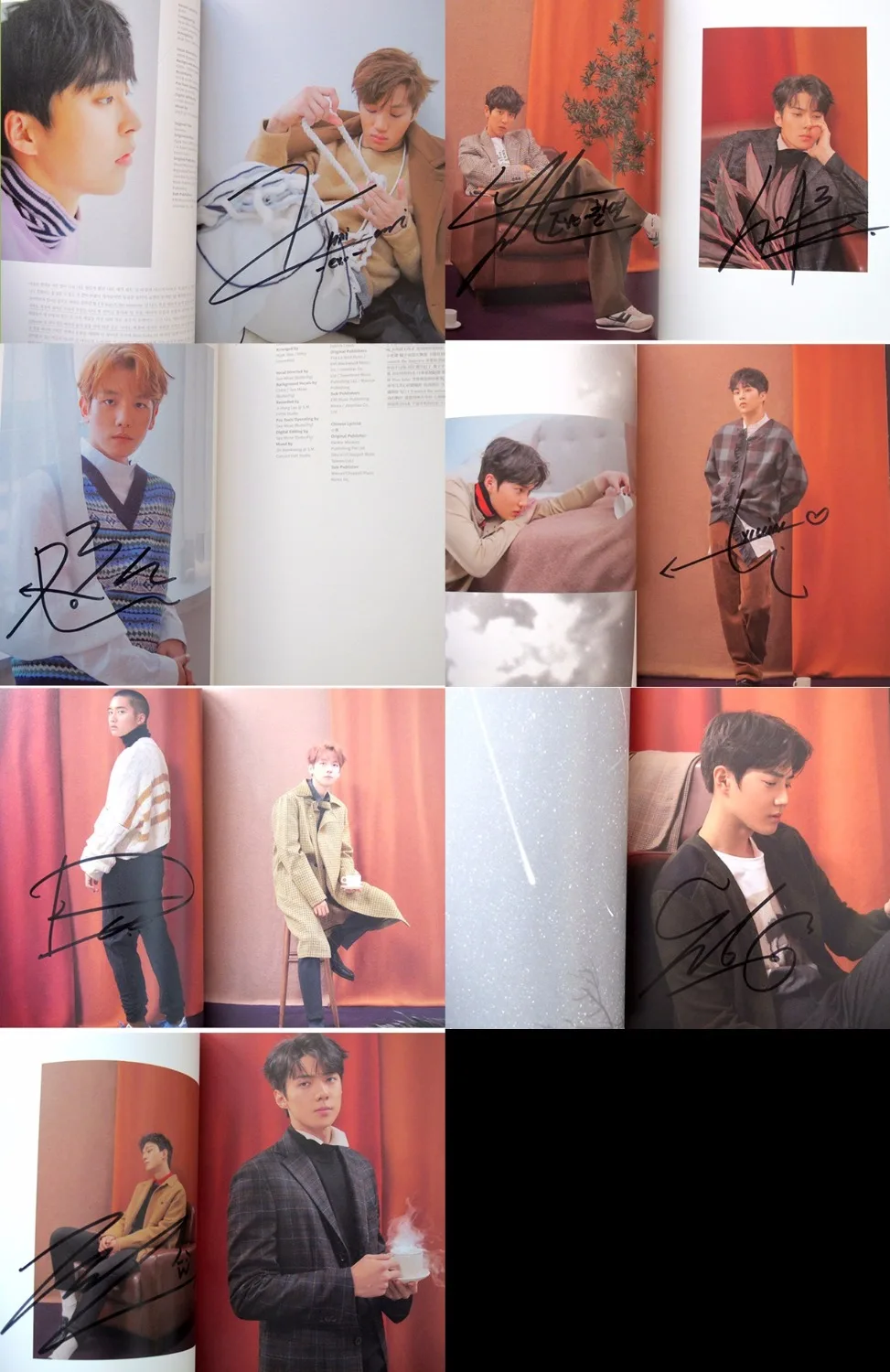 EXO с автографом ручной подписанный Вселенная Рождественский альбом CD+ Фотокнига+ подписанный плакат K-POP 012018