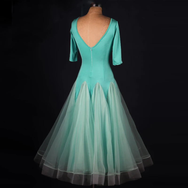 Женская одежда для бальных танцев роскошная женская из спандекса с рукавом до