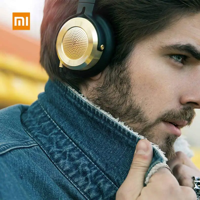 Оригинальные Xiaomi mi наушники черные складные над ухом Hi-Fi стерео гарнитура со встроенным mi c