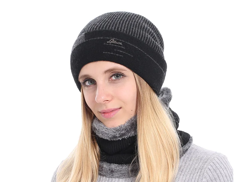 YOUBOME плюс женская вязаная шапка шарф Skullies Beanies Зимние шапки для мужчин и женщин женская теплая шерстяная Толстая брендовая Шапка-бини для девочек