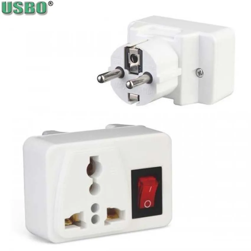 CE медный 6A 250V 1way 2Way 1 к 2 EU US UK дорожный адаптер вилка Германия Россия Канада Япония