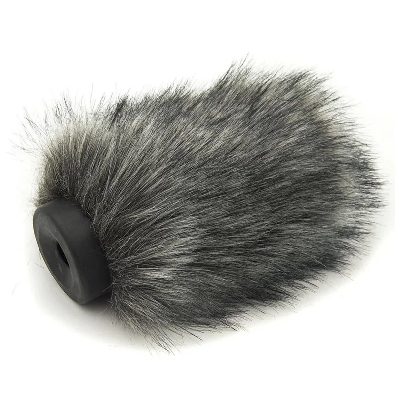 Серый Musan MIC ветровое стекло муфта для лобового стекла для RODE VideoMic для Takstar SGC-598 MKE600 искусственный мех ветровой щит 12,5 см Deepth - Цвет: Серый