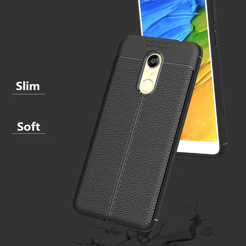 Douboll для Xiaomi Redmi 5 Plus 4 Роскошный Классический рисунок личи Мягкий ТПУ Простой
