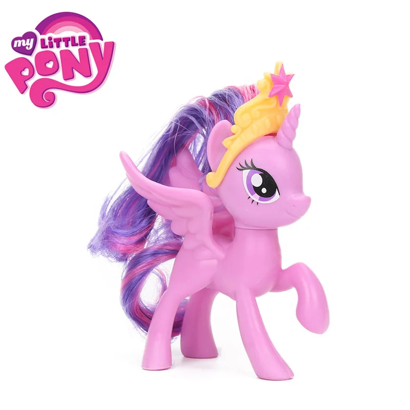 Игрушки My Little Pony, коллекционные экшен-фигурки из ПВХ, персонажи мультсериала «Дружба — это чудо» — пони Радуга Дэш, Пинки Пай, Лира Хартстрингс, Рарити