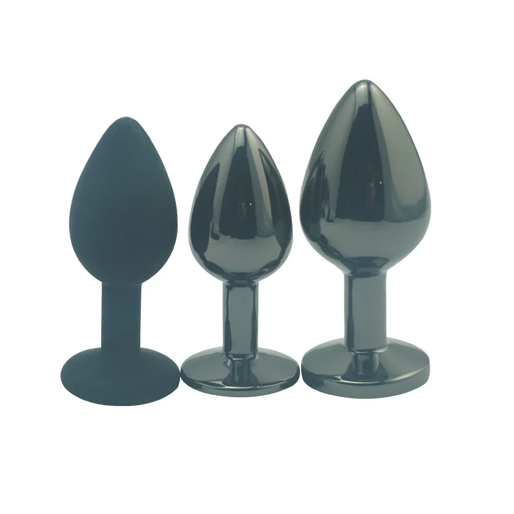 New hot gunmetal 12 jewelry color small huge metal silicone anal beads butt plug dildo set adult sex toys for men women | Красота и