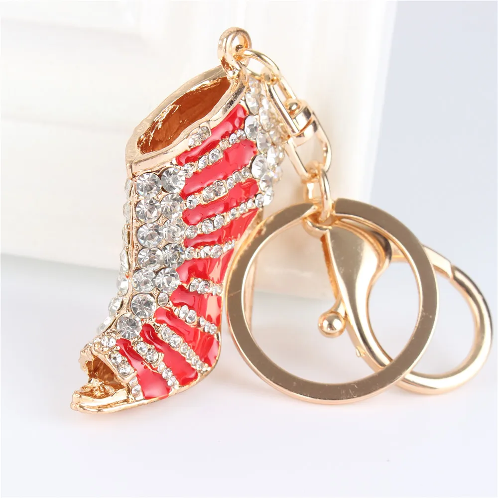 Подвеска стразы на высоком каблуке с кристаллами красного цвета|lovers gift|key chain