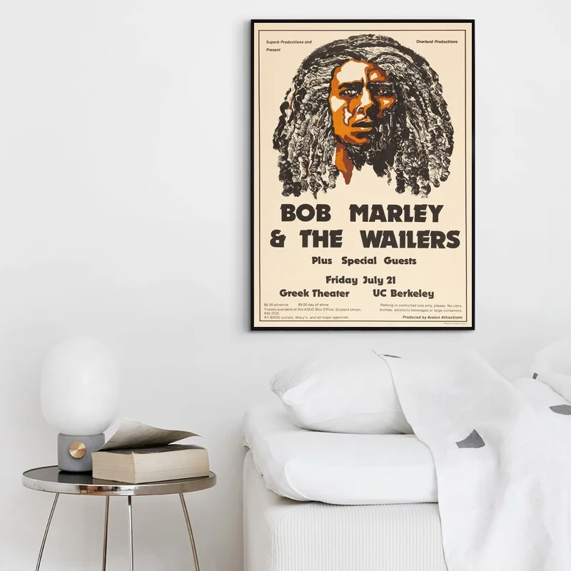 Постер Bob Marley &amp the Wailers греческий кинотеатр UC Беркли концерт 1978 регги домашний