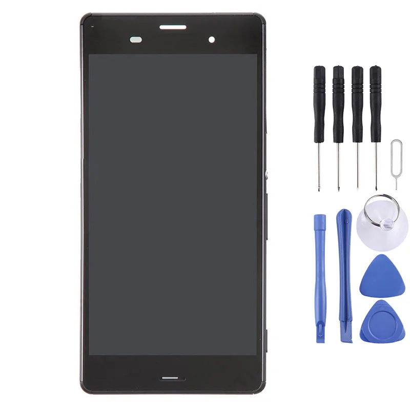 

ЖК-дисплей + сенсорная панель с рамкой для Sony Xperia Z3 (версия с двумя SIM-картами)/D6633 / L55U (черный)