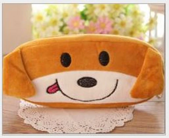 24Brown Dog 1 шт., милый плюшевый чехол-карандаш Kawaii С мультяшным рисунком, школьный детский пенал, канцелярские принадлежности с изображением животных, косметичка с изображением панды Тоторо, H0014 - Цвет: 24Brown Dog