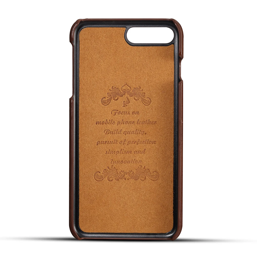 case for iphone 6 6s 7 8 plus Retro PU Leather Case Business Plain Card Pocket Phone Cases For iPhone Plus back Cover |