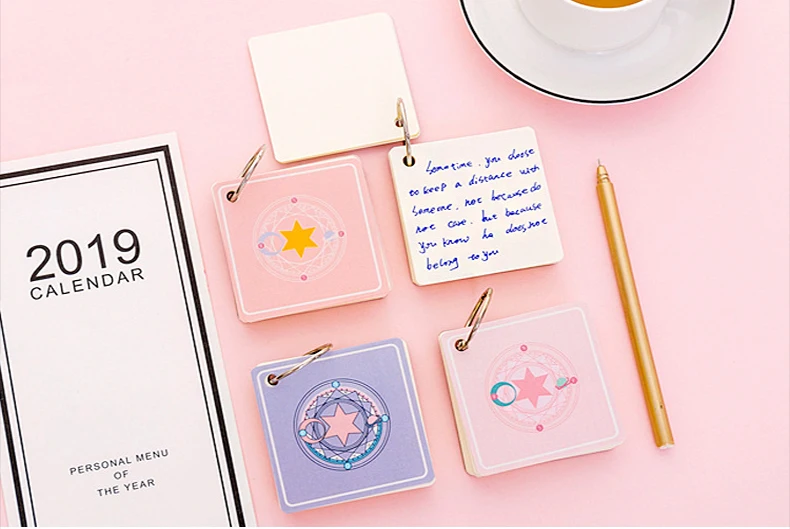 Kawaii Star Magic Iron Ring Notes милый креативный блокнот для заметок мини-блокнот школьные офисные принадлежности канцелярские товары рекламные вещи лист