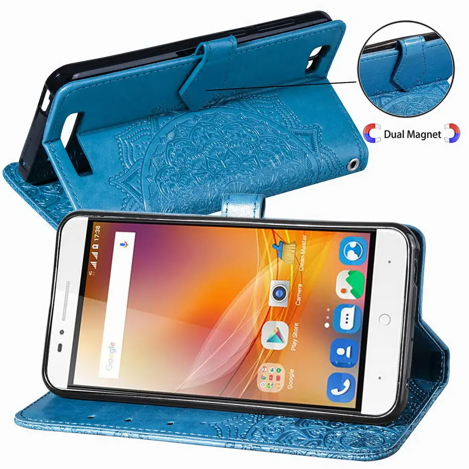 Роскошный чехол из искусственной кожи чехол для zte Blade A610 A 610 3D Мандала Цветок Флип Чехол-бумажник для zte Blade A610 A 610 чехол для телефона