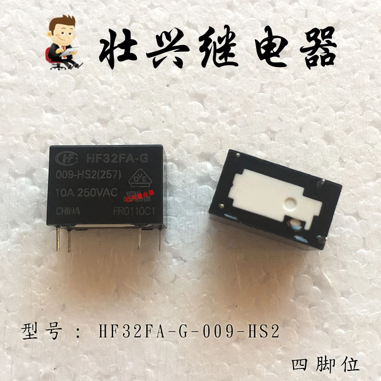 

Реле HF32FA-G-009-HS2 4PIN 10A 9VDC