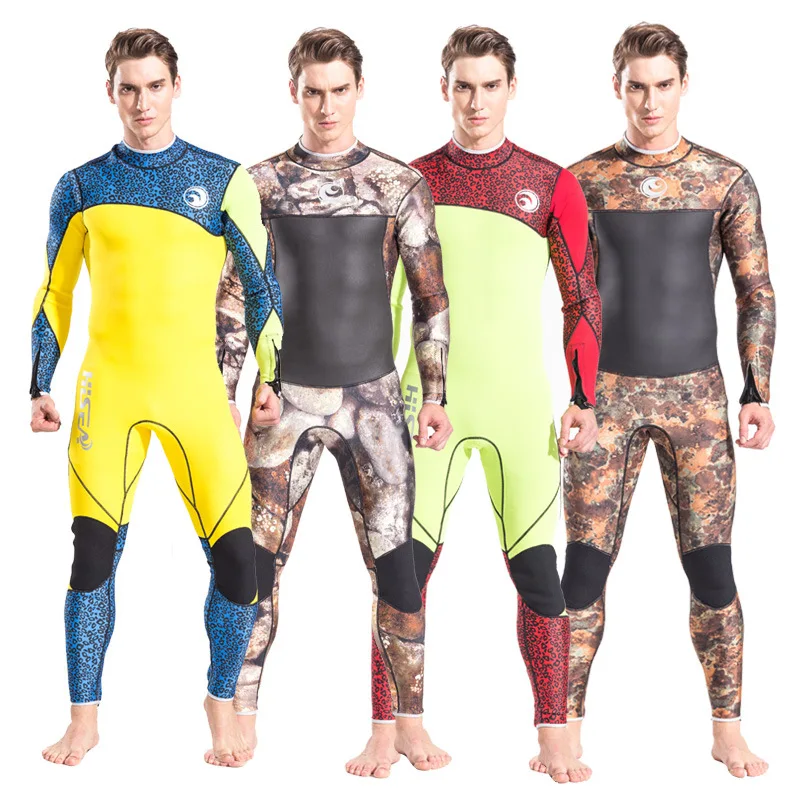 Костюм мужской неопреновый с длинным рукавом профессиональный купальный костюм