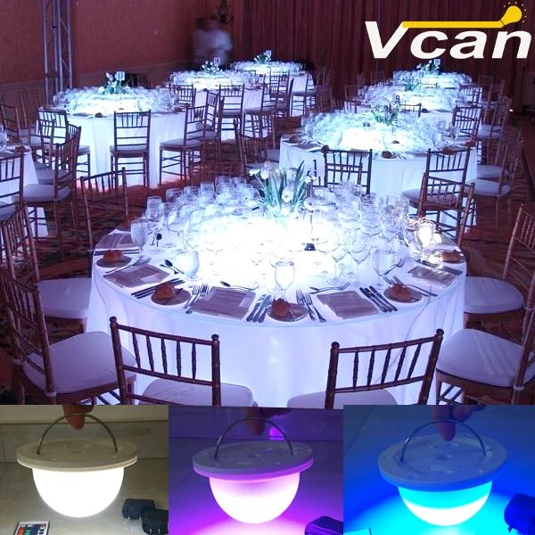 Comprar Nuevo Envío Gratis Por DHL, Luz Portátil Recargable Debajo De La Mesa Con Control Remoto Para Iluminación De Mesa De Eventos De Boda