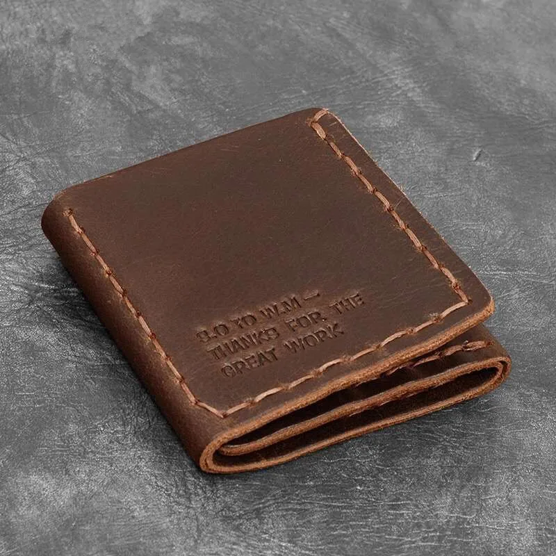 Мужской винтажный кошелек Секретной Жизни Walter Mitty коричневые кожаные кошельки