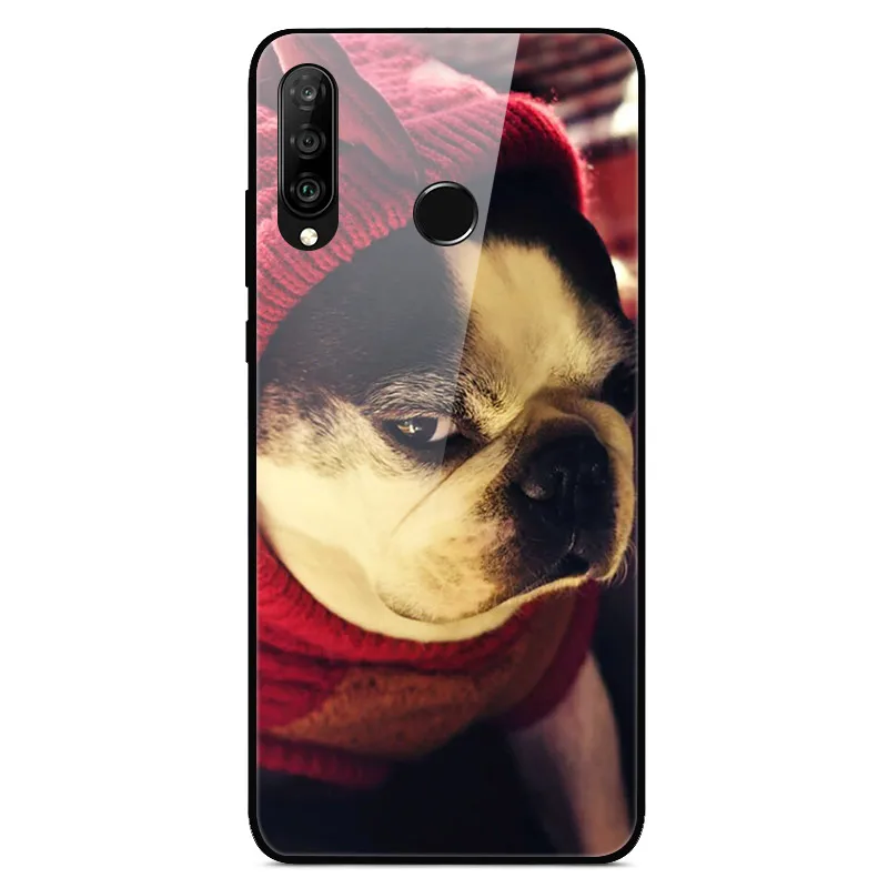 11 Для huawei P30 Lite чехол P30Lite глянцевое стекло TPU рамка твердая задняя крышка для huawei P30 Lite MRA-LX1M Nova 4E P 30 Lite чехол - Цвет: 11