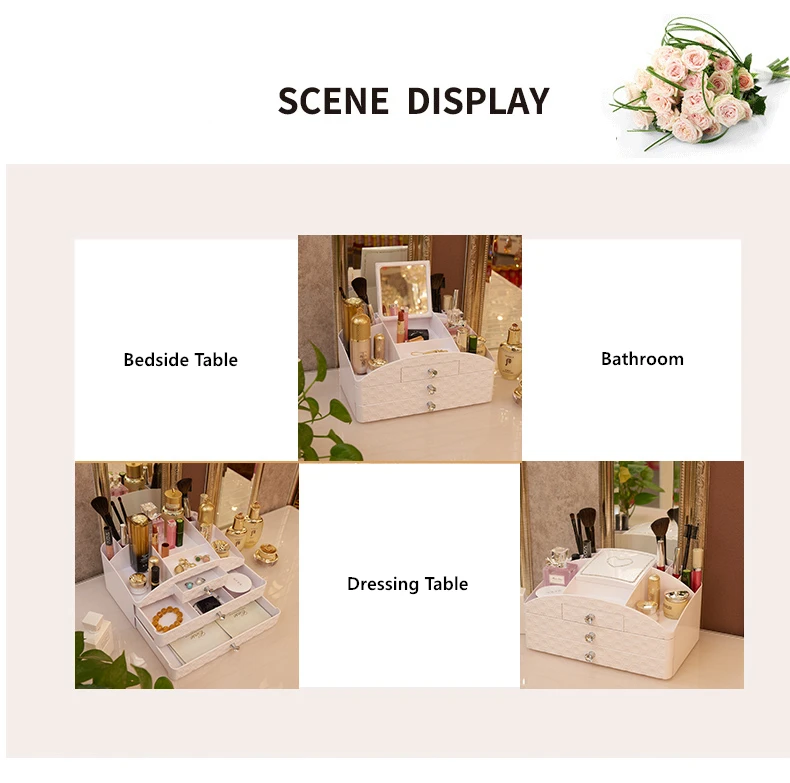 Многослойный ящик для хранения косметики с зеркалом большой туалетный столик Пластиковые Креативные ювелирные инструменты органайзер для макияжа Ограниченная серия