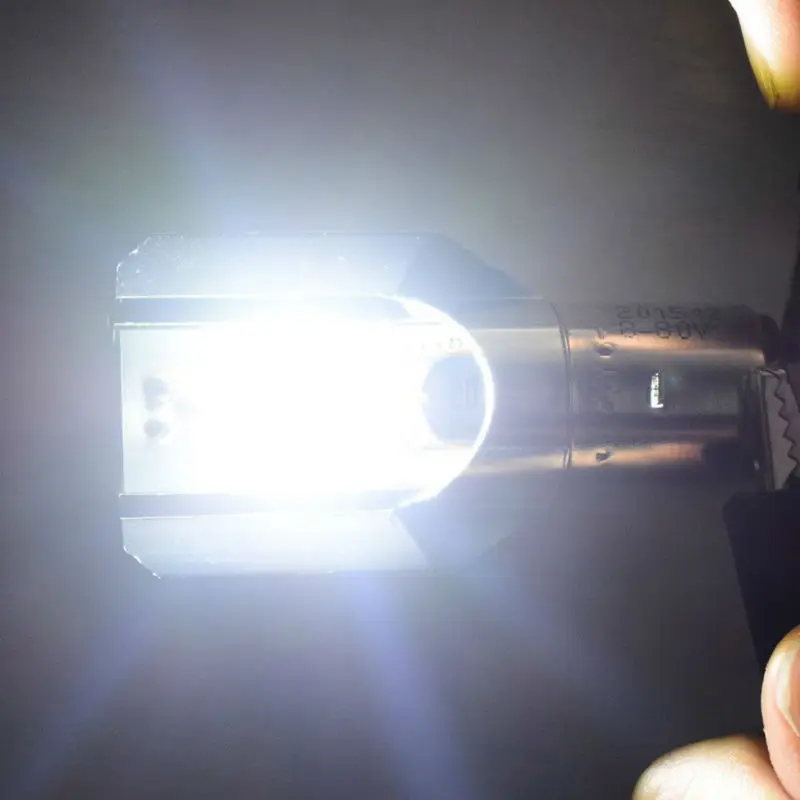 10 шт. H6 светодиодные фары для мотоцикла COB Led 1000LM BA20D H/L лампа скутера ATV мото