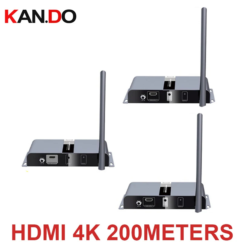4K 60Hz 5 8G беспроводной AV HDMI HDbitT передатчик приемник комплект 200M удлинитель 4k видео 2