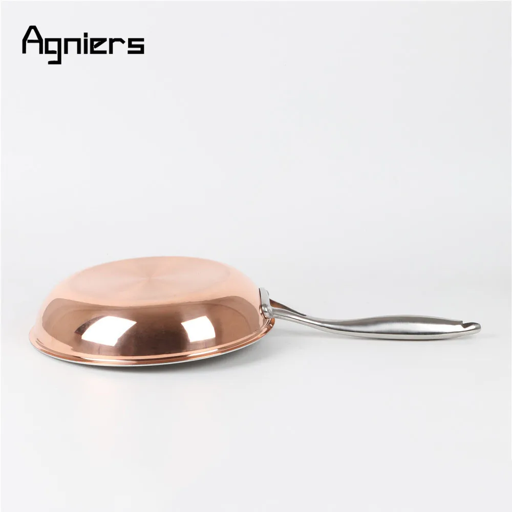 Agniers 9 5 дюймовые Многослойные сковороды с медными краями 24 см шеф повара и из