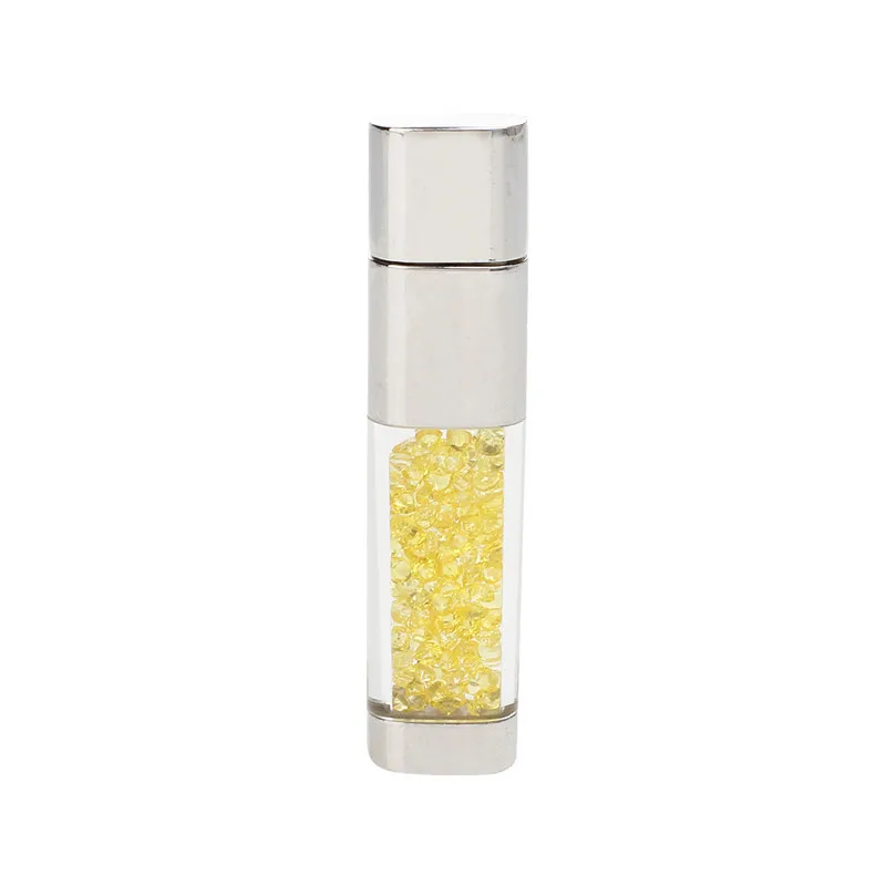 yellow Флеш-накопитель 8 ГБ, алмазная коробка, USB диск, 64 ГБ, металлическая usb флеш-память, 128 ГБ, 4 Гб, флешка в виде бижутерии, 16 ГБ, USB флеш-накопитель, 32 ГБ, специальный подарок - Цвет: yellow